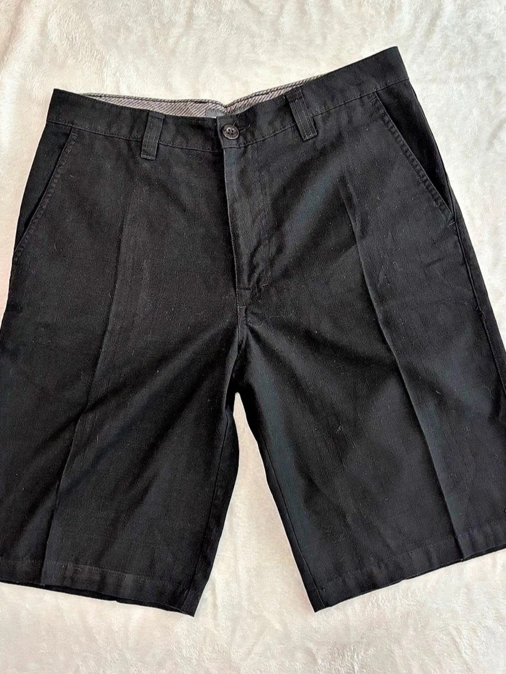 O'Neill Men's Delta Chino Walk Shorts Size 31 Black Flat Front Viscose Blend